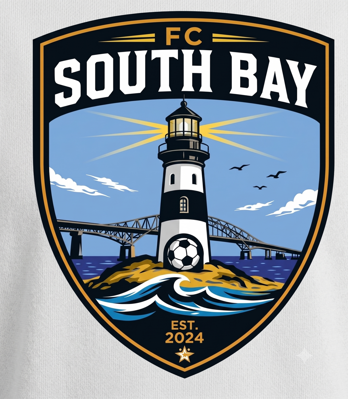 FC South Bay Blue or Grey Gildan Hoodie