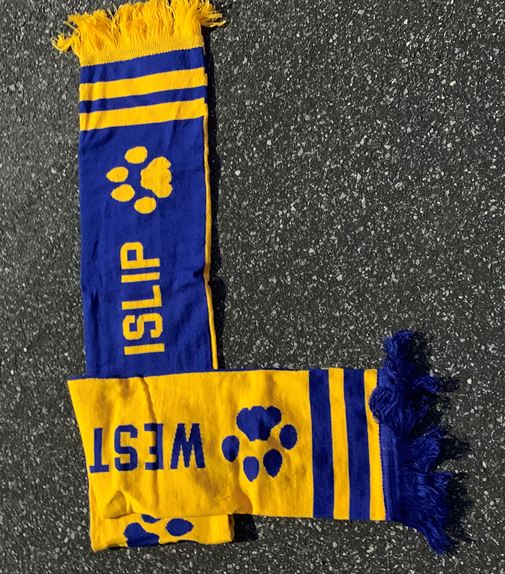 Scarf West Islip 2 Sided Blue and Gold on both sides